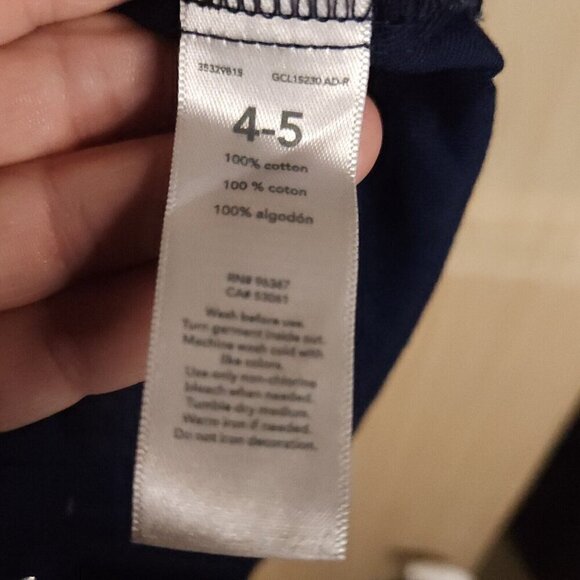 Osh Kosh Girls Navy Blue Metallic Gold Polka-dot Tunic 4-5 - Picture 5 of 5